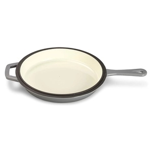 <span class=keywords><strong>Olla</strong></span> Holandesa de <span class=keywords><strong>Hierro</strong></span> <span class=keywords><strong>Fundido</strong></span> Esmaltado 2 en 1 de 10 Pulgadas con Tapa de Sartén para Acampar, Cocinar, Hornear y Freír - Product Image 5