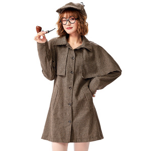 Disfraz <span class=keywords><strong>de</strong></span> Detective XJ ACGN para Juego <span class=keywords><strong>de</strong></span> Rol - Chaqueta Cortavientos <span class=keywords><strong>de</strong></span> Manga Larga para Mujer, Estilo Detective, para Halloween - Product Image 4