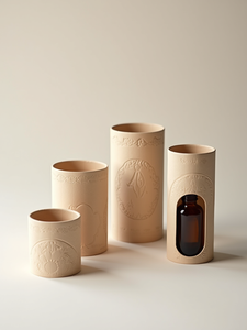 Cilindro de Cartón Kraft Biodegradable Ecológico Personalizado, Reciclable, con Estampado Evanescente, para Granos de Café - Product Image 3