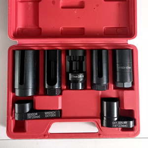 Juego de Llaves para Sensor de Oxígeno AUTO de Alta Resistencia para Talleres de Mantenimiento, 7 Piezas, Color Negro Fosfatado, Kit de Herramientas para Extracción de Sensores de Oxígeno - Product Image 1