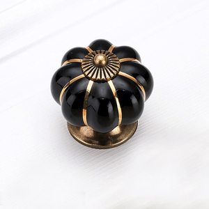 Cửa Tủ Đơn Lỗ Tay Nắm Bằng Gốm Và Núm Bí Ngô 5 Pc - Product Image 3