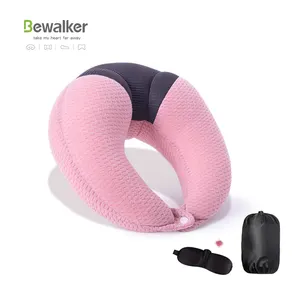 Office lunch break pillow business trip foam particle filling neck support portable U-shaped pillow