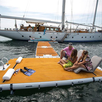 Plateforme flottante sur mesure pour jet ski, île flottante gonflable pour la famille