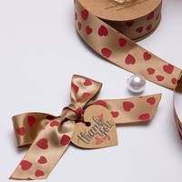 Rubans en satin personnalisés avec nœuds, rubans imprimés pour Noël, rubans de célébration pour la décoration de cadeaux, nœuds pour cadeaux floraux