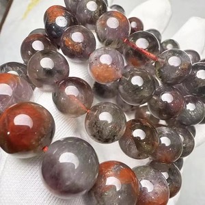 Bracciale in Cristallo di Quarzo Auralite 23 Naturale AAAAAA Meihan, Perle Lisce Rotonde per Creazione di Gioielli, Design e Regalo - Product Image 1