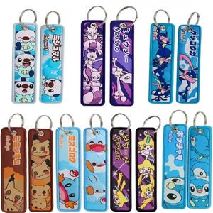 Anime <span class=keywords><strong>Pikachu</strong></span> Jet Tags Broderie Porte-clés Rechargeable Nouveau Hot Selling Cartoon Printed Keychain Bag Hanging Woven Technique - Product Image 1