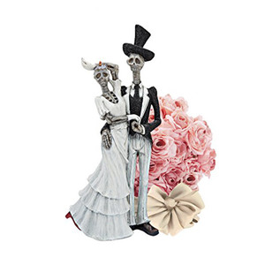 Figura Decorativa de Pareja de Esqueletos del Día de Muertos con Manos Entrelazadas, Diseño Nuevo, para Decoración del Hogar y Bodas - Product Image 4