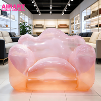Canapé gonflable en forme de nuage rose pour la décoration de festival de musique, modèle de canapé-lit gonflable personnalisé pour la publicité dans le salon
