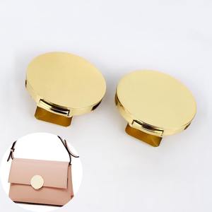 Meetee ky407 50mm or bricolage accessoires sac à main Snap fermoir fermeture boucle Twist Turn Lock Snap Round Alloy Invisible Lock - Product Image 1