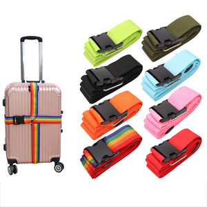 Adjustable Luggage <b>Straps</b> With <b>Buckle</b> Locks For Suitcase Securing Travel Accessories Polyester Five Colors Spring 2023 - Product Image 1