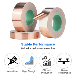 Precio <span class=keywords><strong>de</strong></span> fábrica, venta al por mayor, cinta <span class=keywords><strong>de</strong></span> lámina <span class=keywords><strong>de</strong></span> cobre con adhesivo conductor para protección PCB EMI y protección <span class=keywords><strong>de</strong></span> caracol - Product Image 4