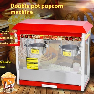 Hot Bán Thương Mại Đôi Nồi Bỏng Ngô Máy Hiệu Quả Công Suất Cao Lưu Trữ Đồng Phục Sưởi Ấm Mạnh Mẽ Bền Bỏng Ngô Máy - Product Image 3