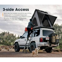 Tente de toit rigide tout-terrain 4x4 écologique quatre saisons imperméable à l'eau, ouverture automatique rapide, pliable, pour le camping en plein air