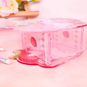 Персонализированный милый мультяшный акриловый держатель для ручек в виде контейнера, настольный органайзер для ручек в стиле аниме с возможностью нанесения логотипа, кавайный пластиковый держатель для ручек с фоторамкой - Product Image 4