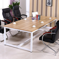 Table de conférence en bois et acier de direction moderne chaise de bureau de formation simple bureau de négociation des employés