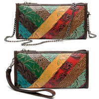 Pochette de soirée vintage de luxe en cuir de vache véritable pour femmes bandoulière mode avec fermeture à glissière pour les fêtes