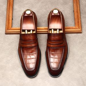 Zapatos de Cuero Formales de Negocios para Hombre, de Lujo, con Punta Cuadrada, que Aumentan la Estatura, de Otoño, Hechos a Mano con Piel de Vacuno de Alta Calidad, Casuales - Product Image 1