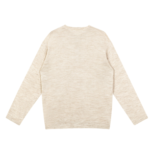 Pull-over décontracté à col rond et manches longues, style automne 2025, tendance, simple, ample, imprimé léopard, ODM, mélange laine et soie - Product Image 3