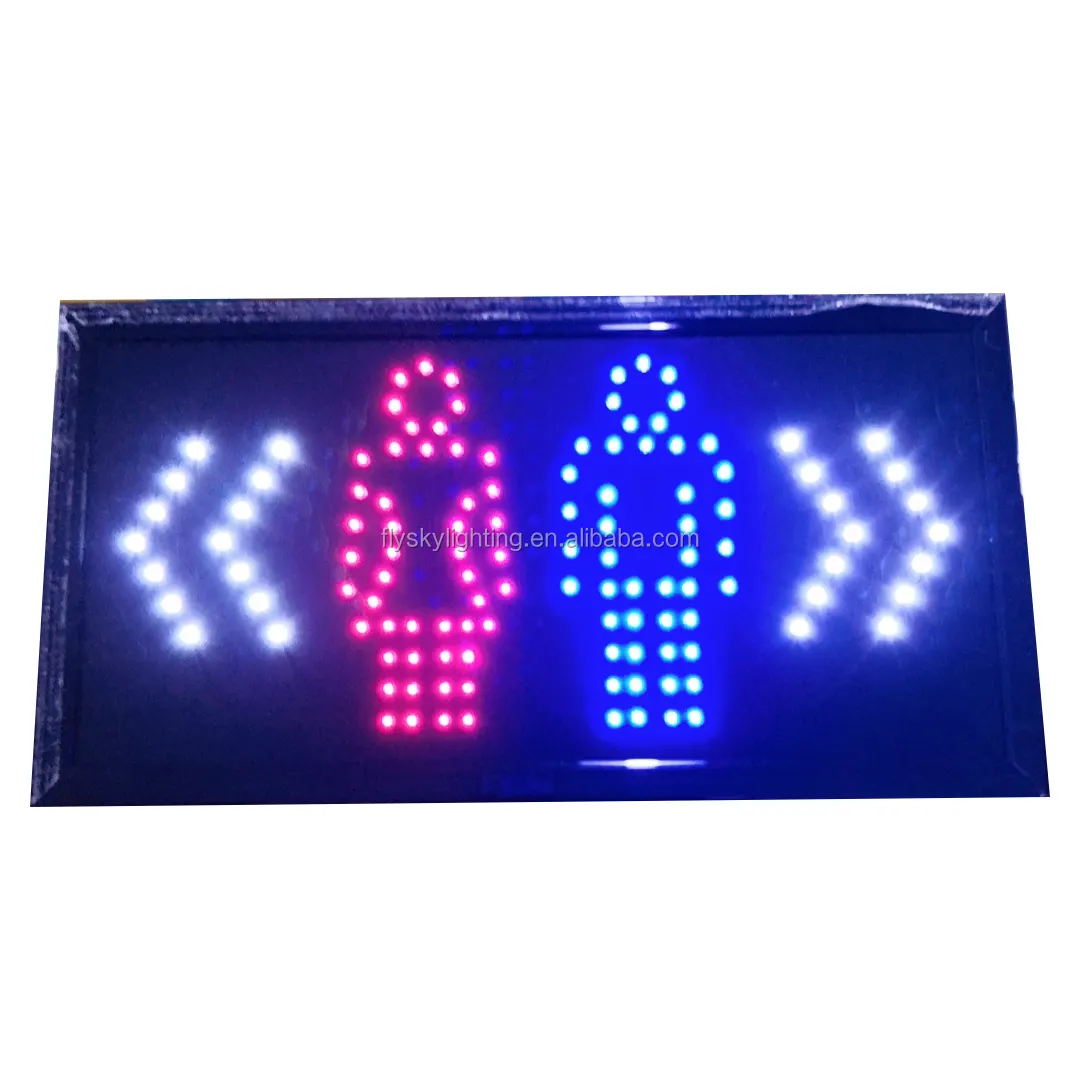 Toilet Neon Sign LED Business shop Open Restroom Guidepost Advertisement Board Electronic Light Signs
