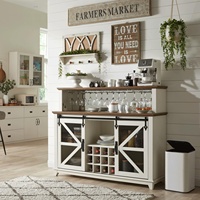 Buffet en verre de style américain moderne et minimaliste avec porte coulissante en fer grillagé, meuble de rangement sur pied pour restaurant