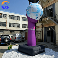 Modèle de microphone gonflable géant personnalisé en tissu Oxford avec souffleur, idéal pour la publicité, les événements extérieurs, les bars et la décoration.