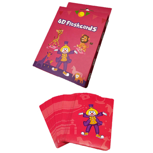 Nhà Sản Xuất Tùy Chỉnh In Ấn 4D Bộ Nhớ Chữ Chữ Flashcard Cho Trẻ Em In Động Vật Từ Biết Chữ Giáo Dục Học Tập Thẻ - Product Image 3