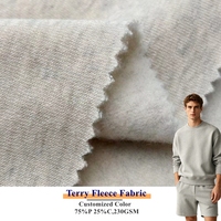Warmer Hoodie 75% Polyester 25% Baumwolle Gestrickter Maßgeschneiderter 230GSM Gebürsteter French Terry Fleece-Stoff für Kleidung