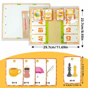 Tarjetas Educativas Cognitivas Diarias, Juguetes para Niños, Tarjetas de Aprendizaje Interactivas para Padres e Hijos, Tabla de Bolsillo - Product Image 4