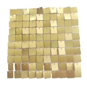 गर्म शैली पारदर्शी वापस बोर्ड शिमर दीवार सेक्विन वर्ग मैट सोने सेक्विन के लिए शिमर दीवार पैनल दीवार सजावट