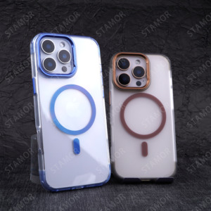 17 Series Luxury <strong>TPU</strong> Anti-Fall Mobile Phone <strong>Case</strong> Solid Color Frosted Magnetic Wireless Charging New Generation Luxury Phone <strong>Case</strong> - Product Image 2