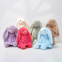 Peluche de lapin mignon à longues oreilles, jouet en peluche géant en forme de lapin, disponible en 3 tailles (25 cm-56 cm), décoration de Pâques, cadeaux
