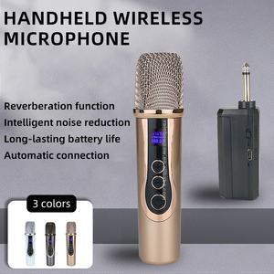 Microphone récepteur portable extérieur sans fil 3.5mm bon son microphone universel en métal pour la maison ktv enfants chantant - Product Image 5