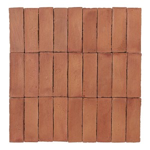 Piastrelle in Ceramica Chroma Corail 5x15 in Argilla Rossa per Pavimentazione Interna ed Esterna - Product Image 1