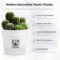 Pot Bunga PP Tahan Lama dengan Sistem Penyiraman Otomatis, Lubang Drainase, Desain Lapis Ganda, Gaya Minimalis, Kapasitas 6.01L untuk Penggunaan di Rumah & Taman