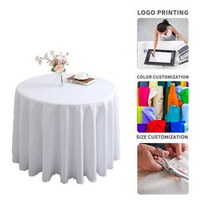 2026 Custom Beige <b>Round</b> <b>Table</b> Cloths 132 Inch <b>Round</b> <b>Tablecloth</b> <b>for</b> Wedding - Product Image 4