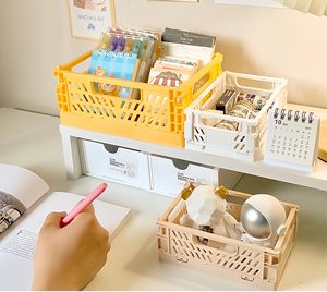 בית חטיף קוסמטי סל פלסטיק קופסת מיני גודל קיפול מיכל אחסון - Product Image 3