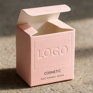 Boîte d'emballage de crème pour les yeux en carton rigide de haute qualité, écologique, personnalisée, avec texture gaufrée, laminage mat, doublure en éponge - Product Image 2