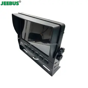 JEEBUS AHD Waterproof 7 Inch 4CH Camera Video Input SD Card Recording Car Monitor Display For Heavy Duty Truck Bus Machine