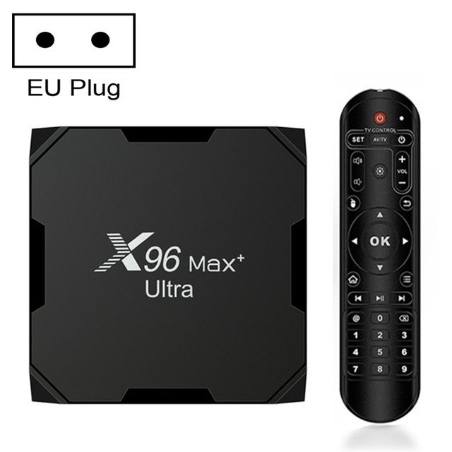 For X96 Max+ Ultra Media Player Set Amlogic S905X4 Quad Core Processor 4GB+64GB Top Box 8K Smart TV Android 11.0 Box