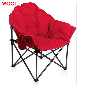 Fauteuil pliant d'extérieur Woqi, rouge, structure en aluminium, tissu Oxford, avec porte-gobelet, capacité 160 kg - Product Image 1