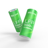 Sel Silinder LiFePO4 50Ah 3.2V Baterai High Discharge 5C 250A Siklus Hidup Panjang 4000+ untuk Sistem Tenaga Surya UPS Kendaraan Listrik