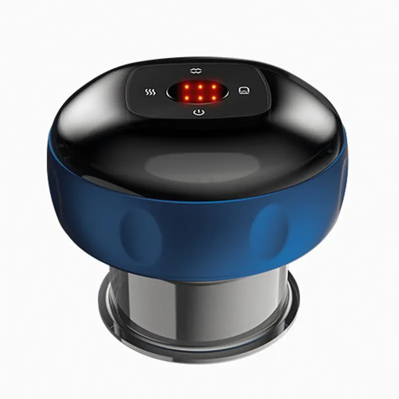Elektrische Body Cupping Tool Blauw Vacuüm Siliconen Cupping Apparatuur Sets Smart Therapie Massage Cupping Machine