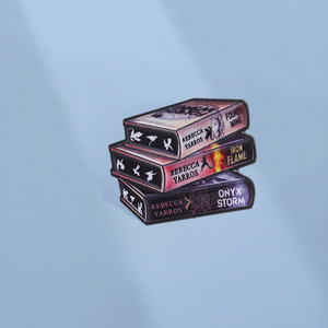 Spilla Decorativa a Forma di Libro Sovrapposto con Effetto Sfumato, Distintivo a Tema Lettura <span class=keywords><strong>Fantasy</strong></span>, Accessorio Versatile di Nicchia - Product Image 2