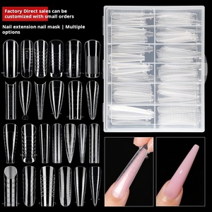 120 Uñas Postizas de Extensión Rápida con Pegamento para Construcción de Uñas, Especiales para Salones de Belleza - Product Image 1