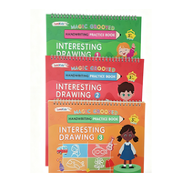Cahier d'écriture réutilisable à spirale pour enfants, 5 sujets, avec rainures, conception personnalisée, fabrication OEM, éducation précoce