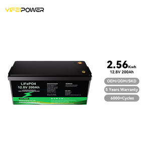 200Ah LiFePO4リチウムイオンソーラーバッテリーパック<span class=keywords><strong>12V</strong></span>大型リチウムグループスマート200A BMS RS485/RS232/CAN通信ポート - Product Image 1