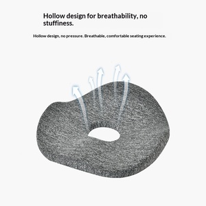 Office Memory Cotton Thickened <strong>Round</strong> Hole Solid Color Hemorrhoid Relief <strong>Cushion</strong> for Student Chair <strong>Stool</strong> and Cross-border Car Use - Product Image 4