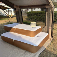 Matelas gonflable brossé en TPU, lit d'air brossé interne résistant à la déformation, tapis de couchage de camping portable et pliable