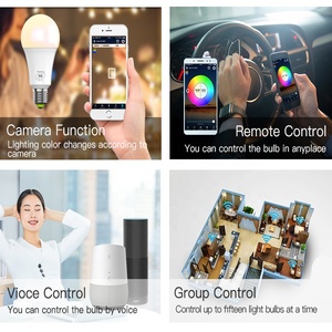 E27 10 Wát wifi thông minh LED bóng đèn Wifi + BT + 2.4 Gam điều khiển từ xa RGB + CCT Dimmable ánh sáng bóng đèn làm việc với Alexa Google nhà điều khiển bằng giọng nói - Product Image 3