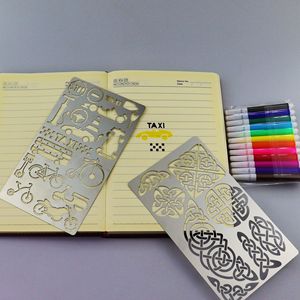 Règle de dessin en acier inoxydable, 10,2x17,8 cm, pour le gribouillage, le dessin de dessins animés et l'artisanat - Product Image 2